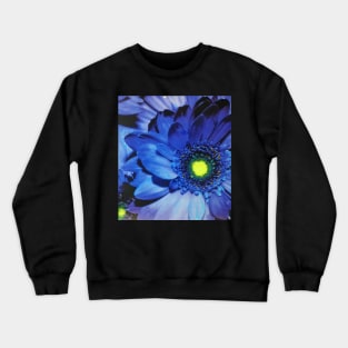 Big Bright Blue Flower Crewneck Sweatshirt